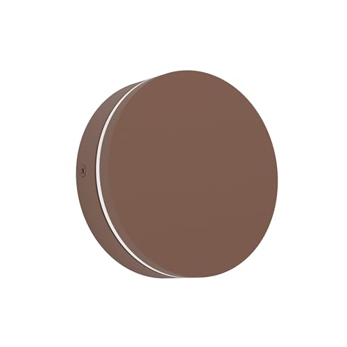 Eglo LED wall Light Pedersano, Round rotable Outdoor lamp, Porch and Front Door Lighting, Rust Brown, Warm - Neutral - Cool White, IP44