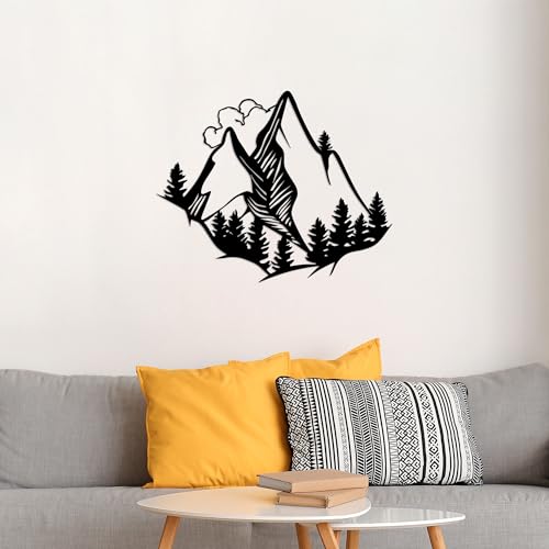 Stylish Black Decorative Metal Wall Accessory, 57 x 70 cm, 100% Metal, 1.5 mm Thickness, Perfect for Modern Home Decor & Unique Wall Art