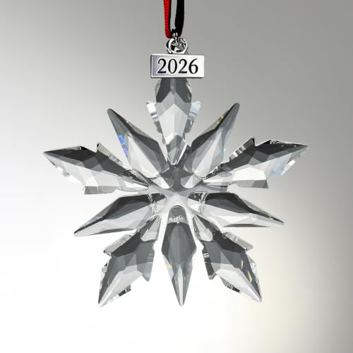 XIANGBAN 2025 Edition Snowflake Ornaments Crystal Christmas Ornaments Home Gifts (2025-Transparent)