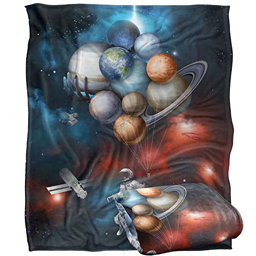 Bcreative - Reinders Reinders Astronaut Solar System Balloons Silky Touch Super Soft Throw Blanket 152 X 127 Cm