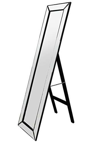 "MirrorOutlet Modern Venetian Bathroom Free Standing Cheval Dress Mirror 5Ft X 1Ft3, 59.1"" x 16.1"",Clear/Transparent,SWS031-Bath"