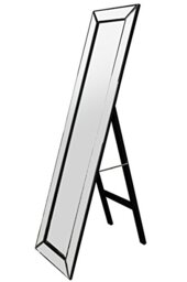 "MirrorOutlet Modern Venetian Bathroom Free Standing Cheval Dress Mirror 5Ft X 1Ft3, 59.1"" x 16.1"",Clear/Transparent,SWS031-Bath"