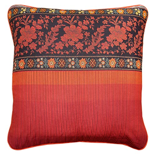 Bassetti Granfoulard Orosei R1 9324055 Cushion Cover 100% Cotton Red with Zip 40 cm x 40 cm