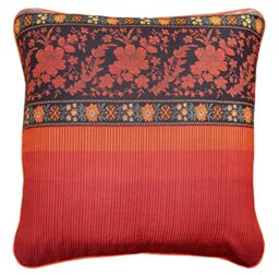 Bassetti Granfoulard Orosei R1 9324055 Cushion Cover 100% Cotton Red with Zip 40 cm x 40 cm