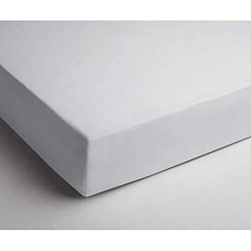 Daydream Fitted sheet jersey white, Cotton, 190 x 220 cm