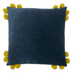 furn. Hoola Polyester Filled Cushion, Cotton, Navy/Olive