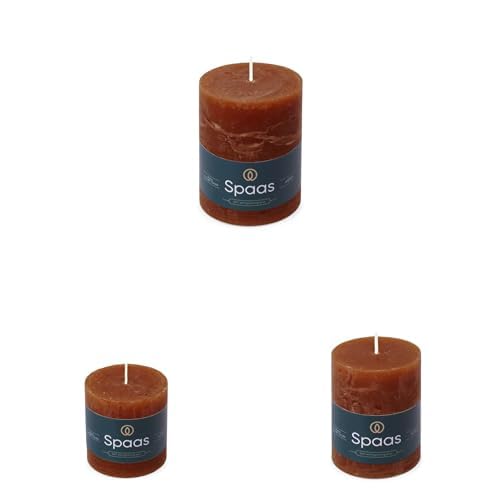 Spaas Rustic Pillar Candle 70/70mm (25h), 70/95mm (35h) and 80/110mm (65h), Bordeaux