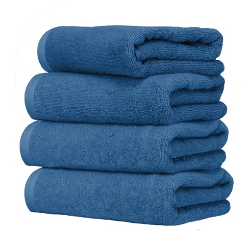 Ruggeri 4 Piece Guest Towel Set, 40x50 cm, Soft Cotton, Blue