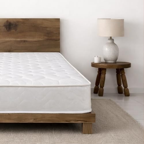 Starlight Beds Single Mattress. Shell Design Single Memory Foam Mattress with Springs. Soft, 18cm Deep, White. (3ft x 6ft3, 90cm x 190cm)