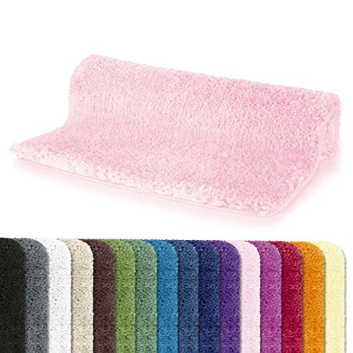 Spirella Highland Collection Bath Mat 100% Polyester and Microfibre Pink 55 x 65 cm