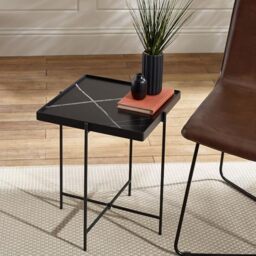 Julian Bowen Celia End Table, Black - H47 x W40 x D40cm