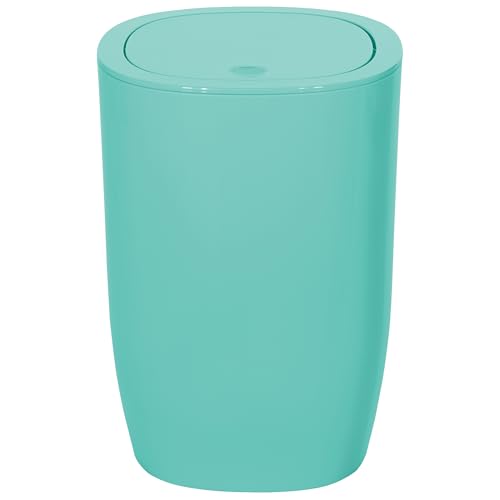 Spirella Waste Bin Bathroom Accessories, Polystyrene, 25 x 17 x 17 cm, Polystyrene, mint, 25 x 17 x 17 cm