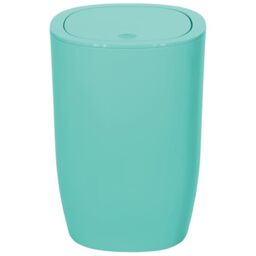 Spirella Waste Bin Bathroom Accessories, Polystyrene, 25 x 17 x 17 cm, Polystyrene, mint, 25 x 17 x 17 cm