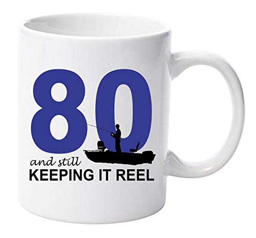 80 and Still Keeping it Real 11oz Ceramic Mug Gift Xmas Birthday Christmas Fathers Day