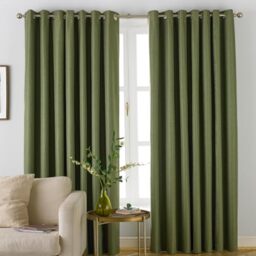 furn. Moon Eyelet Blackout Curtains, Khaki, 229 x 183cm
