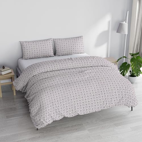 PRINTED COLORS Duvet Cover Set, Made in Italy, Pink Flow, Double