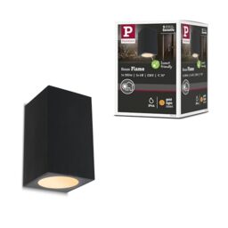 Paulmann 94710 LED outdoor wall luminaire Flame insect-friendly IP44 rectangular 58x103mm 2200K 4W 265lm 230V 75° anthracite metal gold light