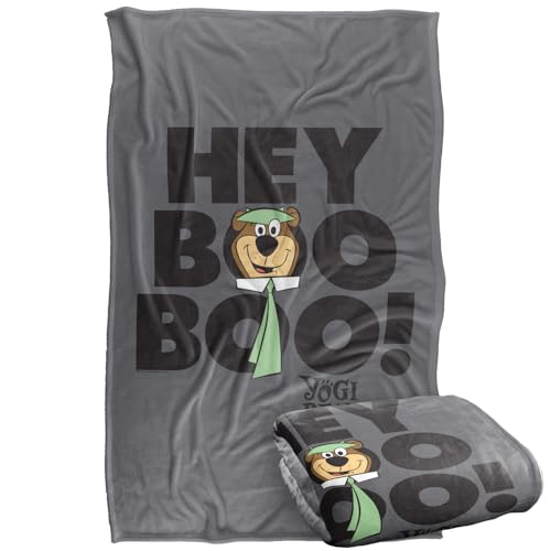 Yogi Bear Hey Boo Boo Silky Touch Super Soft Throw Blanket 91 x 147 Cm