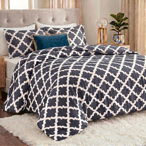 Utopia Bedding King Comforter Set (Grey) with 2 Pillow Shams - Bedding Comforter Sets - Down Alternative Comforter - Soft and Comfortable - Machine Washable
