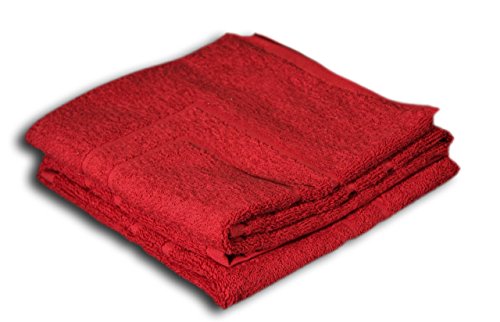 G??zze - Bath Mat, Set of 2, 100% Cotton, 50 x 70 cm - Bordeaux