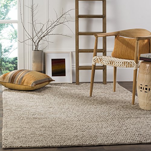 Safavieh Natural Fiber Rug for Living Room, Dining Room, Bedroom - Natural Fiber Collection, Short Pile, in Beige, 120 x 120 cm