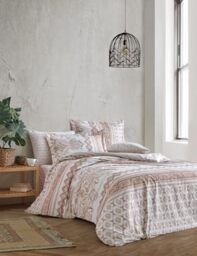 Nuit Des Rêves 100% Cotton Ranforce Pillowcase (80 x 80 cm), Beige & Brown, Soft, Durable, and Stylish, Perfect for Cosy Bedrooms and Elegant Decor