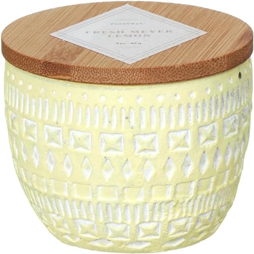 Paddywax Scented Candles Santorini Collection Greek-Inspired Candle in Matte Ceramic Jug, 238g, Fresh Meyer Lemon