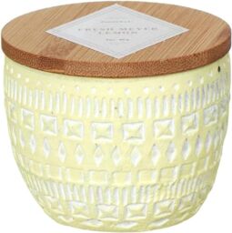 Paddywax Scented Candles Santorini Collection Greek-Inspired Candle in Matte Ceramic Jug, 238g, Fresh Meyer Lemon