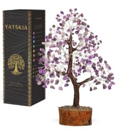 Yatskia Amethyst Tree - Amethyst & Chakra Tree of Life, Healing Crystals, Spiritual Home Decor, Reiki Gifts, Gemstones