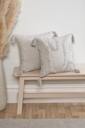 Rapport Home Tufted Cushion Cover - Cabana Style Grey Cushion Cover