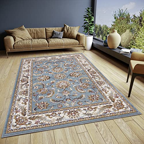 HANSE Home Reni Oriental Rug - Oriental Runner Classic Tightly Woven with Ornaments and Flower Motifs Soft Short Pile for Bedroom, Dining Room, Living Room, Hallway - Mint Cream, 120 x 170 cm