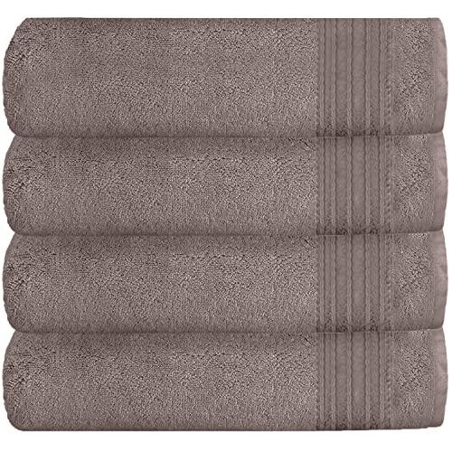 GC GAVENO CAVAILIA Luxury Bath Sheet Towel, 1 Piece Egyptian Cotton Large Towels Silver, Extra Soft Quick Dry Washable Towel, 80 X 140 Cm
