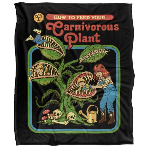 Steven Rhodes Carnivorous Plant Silky Touch Super Soft Throw Blanket 152 X 127 Cm
