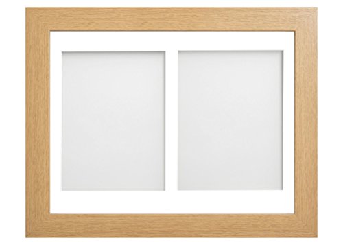 Frame Company Watson Beech Multi-Aperture Photo Frame with Mount, 16x12 for 9x7 (x2) * Choice of Frame Colour and Mount Design* NEW