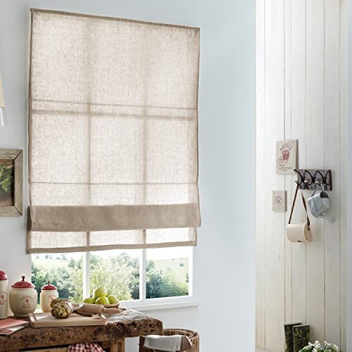 madecostore Briza Ship Blind 100% Linen – L180 x H220 cm – Self-Locking Mechanism
