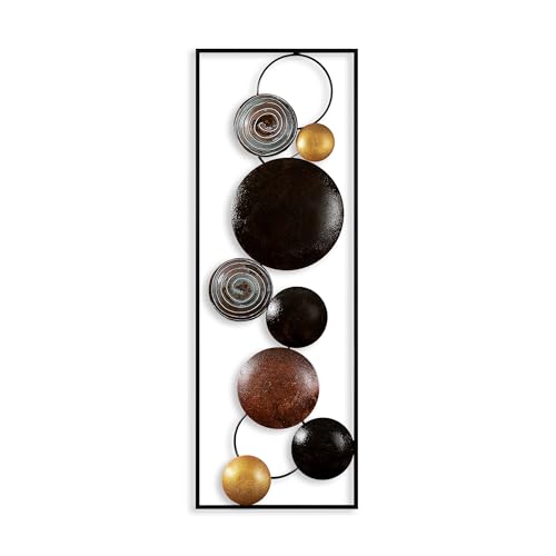 Hand-Painted Decorative Metal Wall Accessory, 32 x 90 x 4 cm, 100% Metal, Unique Colour Variations, Perfect for Home Decor & Art Lovers