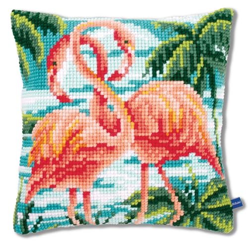 Vervaco Cross Stitch Cushion Flamingos, Assorted