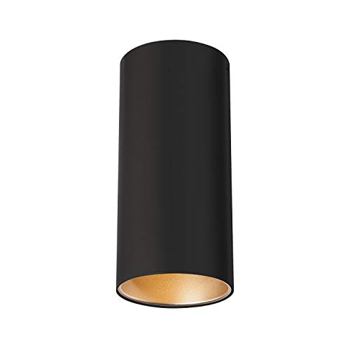 SLV Ceiling-Mounted Light Anela/LED Spotlight, floodlight, Ceiling Light, Surface-Mounted Light, Indoor Lighting / 3000K 11W 200-620lm Black dimmable 28 Degrees