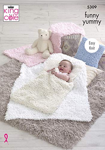 Yummy King Cole Blankets Knitted in Funny Knitting Pattern 5309