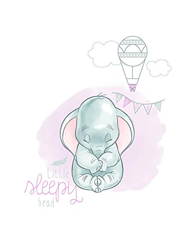 Komar Disney Wall Picture Dumbo Sleepy - Children's Room Decoration - Art Print - Size 40 x 50 cm (Width x Height) - Without Frame - WB030-40 x 50