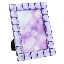 Iji Clear Jewel Photo Frame, Plastic, Light Purple, 4x6
