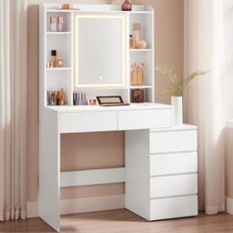 VASAGLE KAILYN Collection - Dressing Table with LED Lights