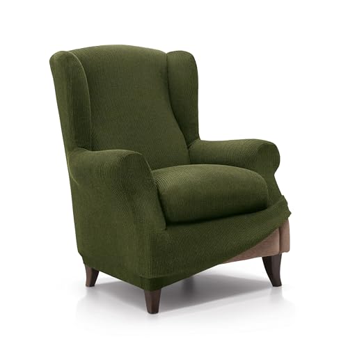 FAVERTI?? Elastic Armchair Cover 70 to 100 cm - Real Model - Grass - Universal Adjustable Armchair Cover - Jacquard Fabric Quality Protector Cotton Feel