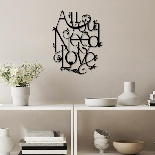 Stylish Black Decorative Metal Wall Accessory, 44 x 57 cm, 100% Metal, 1.5 mm Thickness, Lightweight (0.44 kg), Perfect for Modern Home Decor