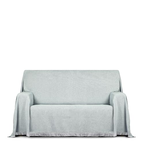 ECOMMERC3 - Alessia Multi-purpose Plaid Size 300 x 260 cm - Multipurpose Bedspread Sky Colour Decorative Bedspread for Sofa and Bed