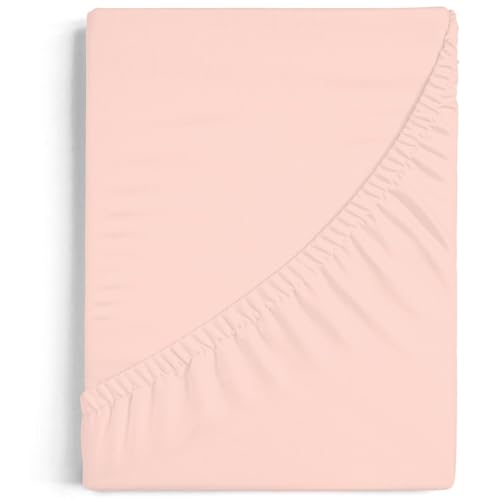Burrito Blanco - Fitted Sheets 135 x 190/200 cm - 135 cm Bed (+ Measurements Available) - 100% Cotton Fabric - A8 Salmon Design
