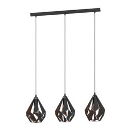 Eglo Carlton 1 Pendant Light, 3-Flame Vintage Ceiling lamp