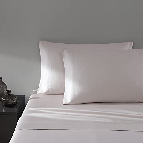 Vera Wang - Queen Sheet Set, Luxury Sateen Cotton Bedding, 800 Thread Count, Soft & Smooth Home Decor (Rose Quartz, Queen)