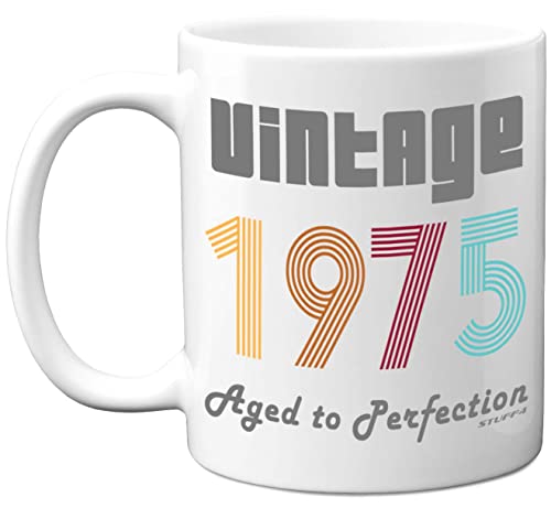 1975 Vintage Coffee Mug, 11oz Ceramic Dishwasher Safe Mugs, Best Friend - 1975 Vintage Coffee Mug, 11oz Ceramic Dishwasher Safe Mugs, Best Friend for Birthday or Christmas