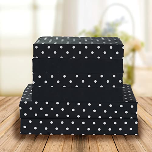 Elegant Comfort Luxury Soft Bed Sheets Polkadot Pattern 1500 Thread Count Percale Egyptian Quality Softness Wrinkle and Fade Resistant (6-Piece) Bedding Set, King, Black